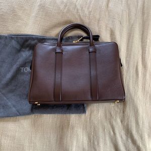 Tom Ford brown leather briefcase